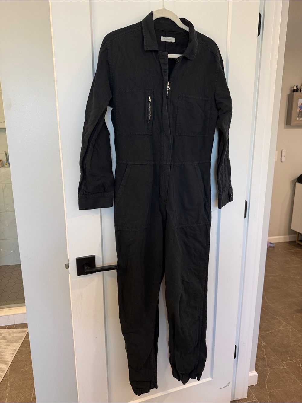Outerknown Black Utility Jumpsuit